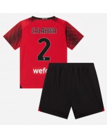 AC Milan Davide Calabria #2 Domácí dres pro děti 2023-24 Krátký Rukáv (+ trenýrky)